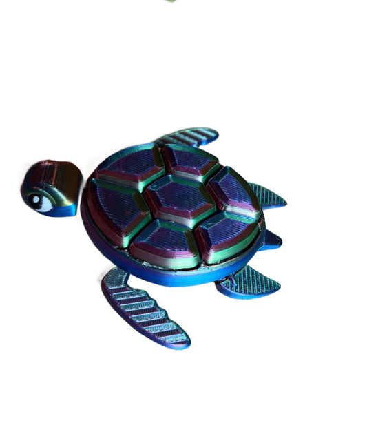 Deep Blue Fidget Turtle