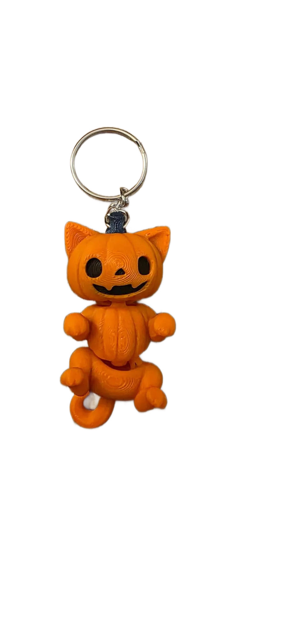 Pumpkin Kitty Keychain